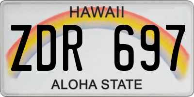 HI license plate ZDR697