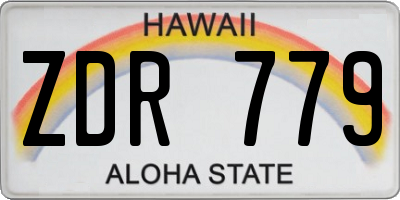 HI license plate ZDR779