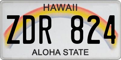 HI license plate ZDR824