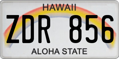 HI license plate ZDR856