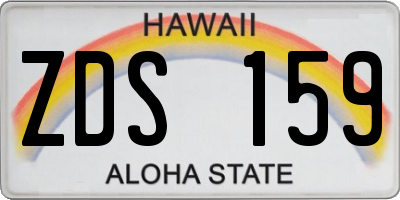 HI license plate ZDS159