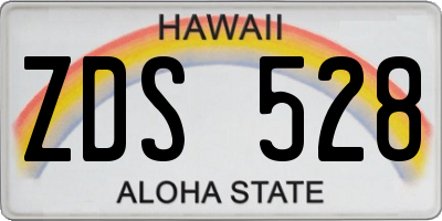 HI license plate ZDS528