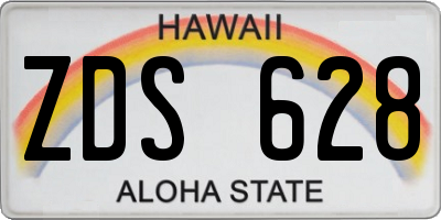 HI license plate ZDS628