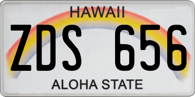 HI license plate ZDS656