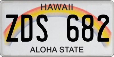 HI license plate ZDS682