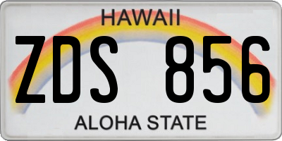 HI license plate ZDS856