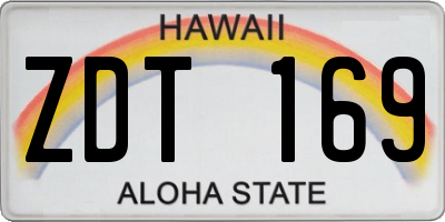 HI license plate ZDT169