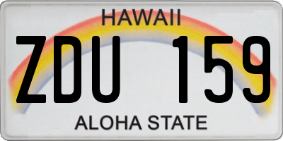 HI license plate ZDU159