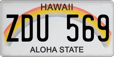 HI license plate ZDU569