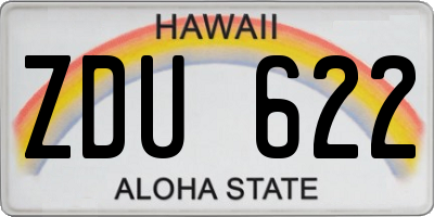 HI license plate ZDU622