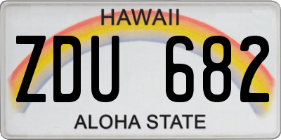 HI license plate ZDU682
