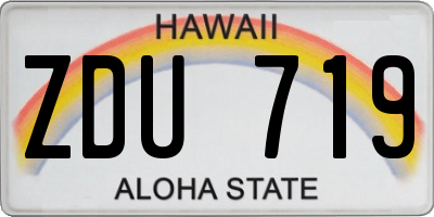 HI license plate ZDU719