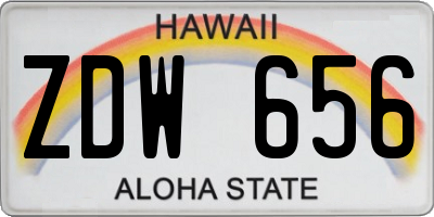 HI license plate ZDW656
