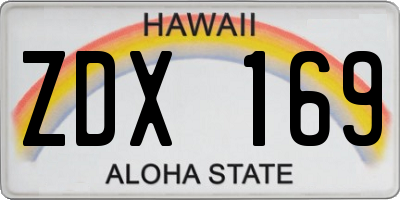 HI license plate ZDX169