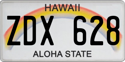 HI license plate ZDX628