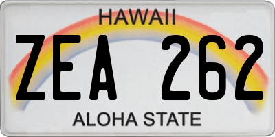HI license plate ZEA262
