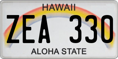 HI license plate ZEA330
