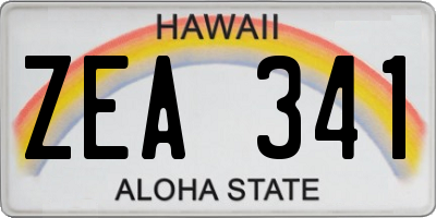 HI license plate ZEA341