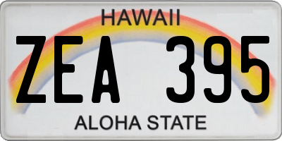 HI license plate ZEA395