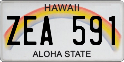 HI license plate ZEA591