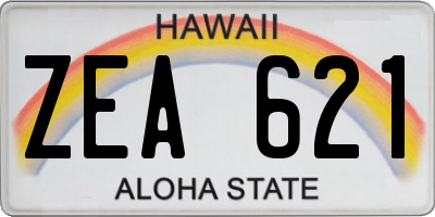 HI license plate ZEA621