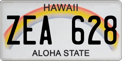HI license plate ZEA628