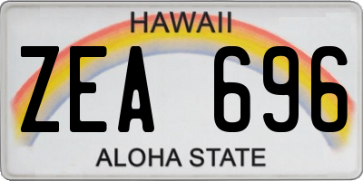 HI license plate ZEA696