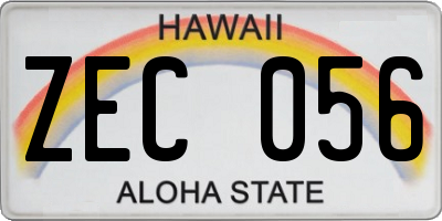 HI license plate ZEC056