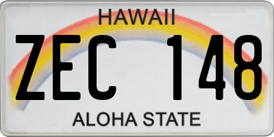 HI license plate ZEC148