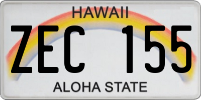 HI license plate ZEC155