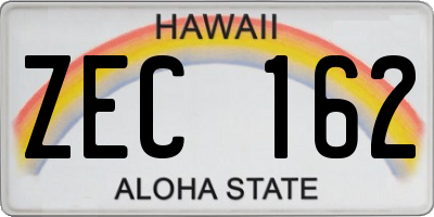 HI license plate ZEC162