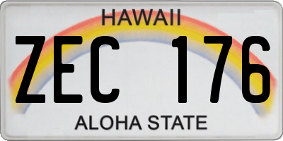 HI license plate ZEC176