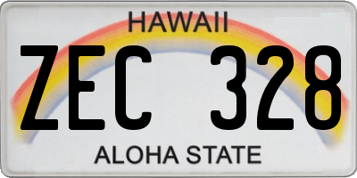 HI license plate ZEC328