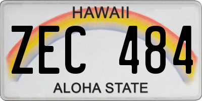 HI license plate ZEC484