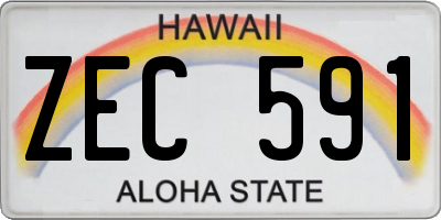 HI license plate ZEC591