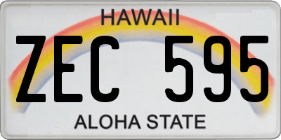 HI license plate ZEC595