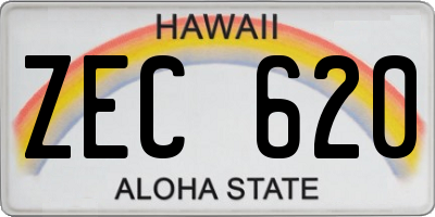 HI license plate ZEC620