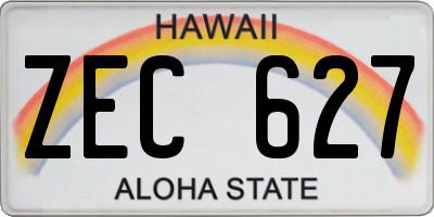 HI license plate ZEC627