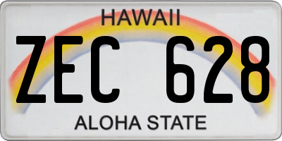 HI license plate ZEC628
