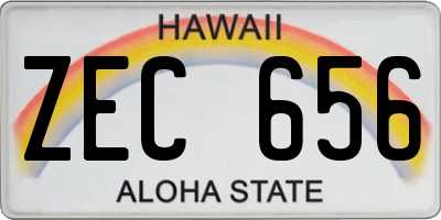 HI license plate ZEC656