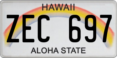 HI license plate ZEC697