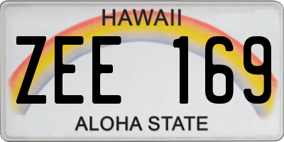 HI license plate ZEE169
