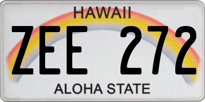 HI license plate ZEE272