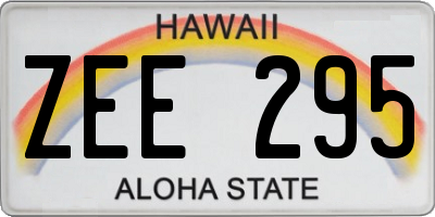 HI license plate ZEE295