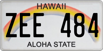 HI license plate ZEE484