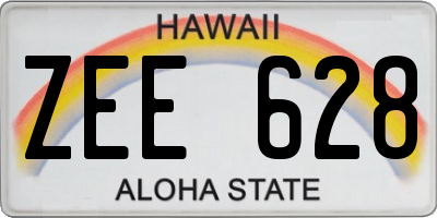 HI license plate ZEE628