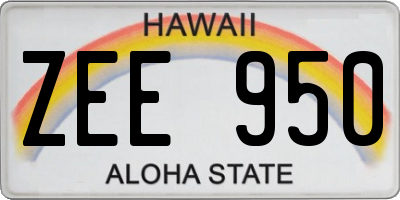 HI license plate ZEE950