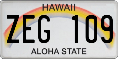 HI license plate ZEG109