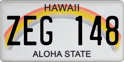 HI license plate ZEG148