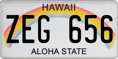 HI license plate ZEG656